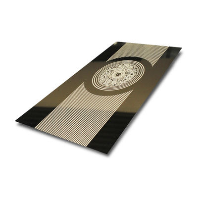 Asansör Dekorasyonu İçin 304 Altın Ayna Soğuk Haddelenmiş Paslanmaz Çelik Levhalar