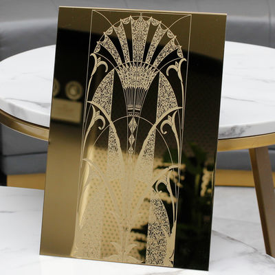Asansör Kabinleri İçin 1500mm Altın Renkli Dekoratif Paslanmaz Çelik Sac