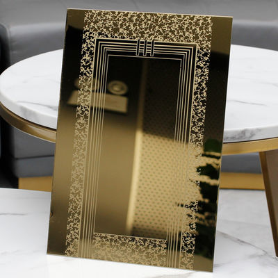 Asansör Kabinleri İçin 1500mm Altın Renkli Dekoratif Paslanmaz Çelik Sac