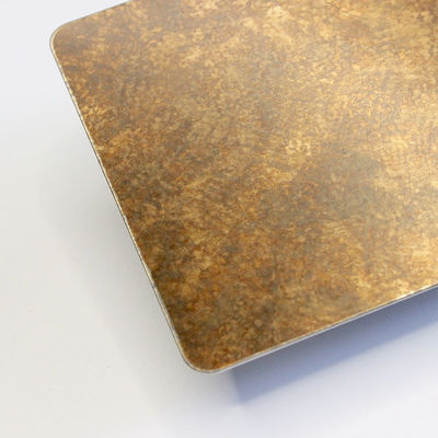 Antik Dekoratif Paslanmaz Çelik Sac Bronz Saç Çizgisi Altın 4mm Kalınlık Bobin Plakası
