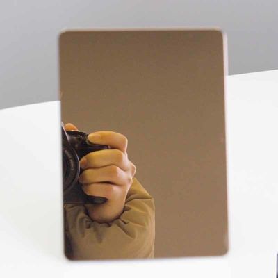 8K Ayna Paslanmaz Çelik Sac Gül Altın PVD Renk Kaplamalı Dekoratif