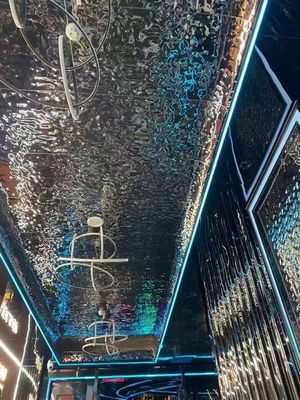 Yemek Odası Duvarları Tavan Panelleri İçin JIS Damgalı Su Dalgalanma Paslanmaz Çelik Levha