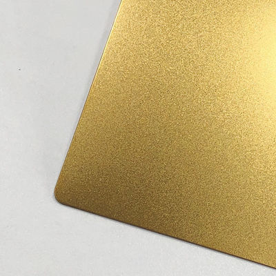 0.5mm Dekoratif Paslanmaz Çelik Sac Altın Renkli Boncuk Püskürtülmüş JIS Standardı