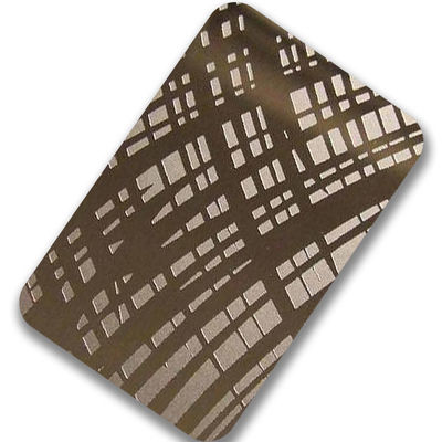 Ayna Kazınmış Paslanmaz Çelik Sac SS Dekorasyon plakası 2000mm Genişlik
