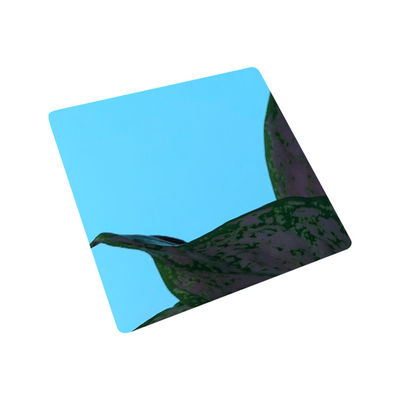 Sapphire Blue Color Mirror Stainless Steel Sheet Mill Edge (Zafir Mavi Renkli Ayna Paslanmaz Çelik Yaprak Mühürü Kenarı)