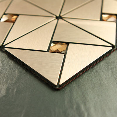 201 304 Altın Kaplama Paslanmaz Çelik Mutfak Fayansları 20X20mm metalik mozaik karolar