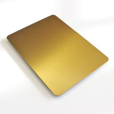 iyi fiyat 304 Altın fırçalanmış paslanmaz çelik levha soğuk olarak yuvarlanmış paslanmaz çelik levha çevrimiçi