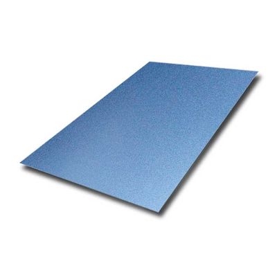 iyi fiyat Gök Mavisi Renk 0.8MM Kalın 4x8 Paslanmaz Çelik Kumlama Levhası AFP Kaplama çevrimiçi