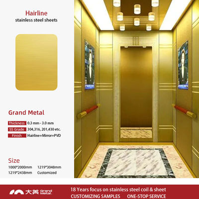 iyi fiyat Saç çizgisi No.4 Asansör kapısı panelleri 304 316 fırçalanmış paslanmaz çelik yüzeylerle geliştirilmiştir çevrimiçi