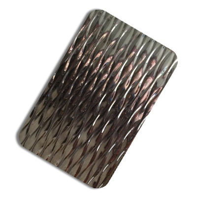 iyi fiyat 304 Damgalı su dalgası paslanmaz çelik panel Metal dekoratif Sac çevrimiçi