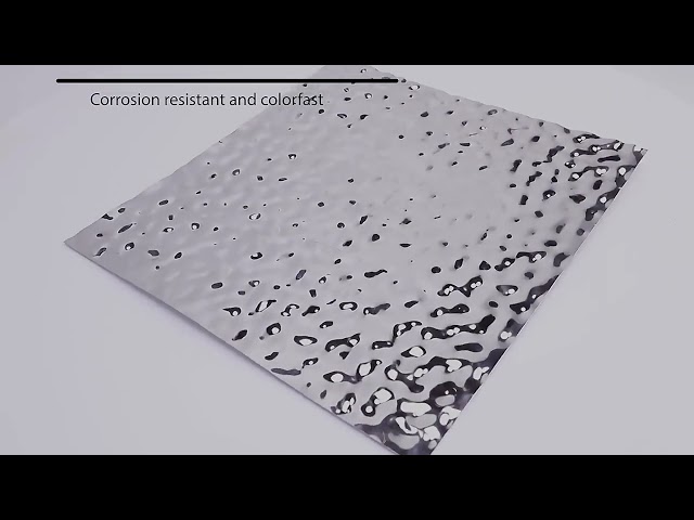 şirket videoları Hakkında water ripple stainless steel sheet ss 201 304 Metal decorative plate